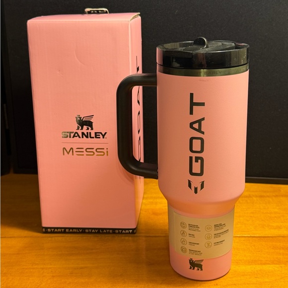 Stanley Other - Pink Messi x Stanley Goat 40 Ounce Quencher Protour Flip Straw Tumbler